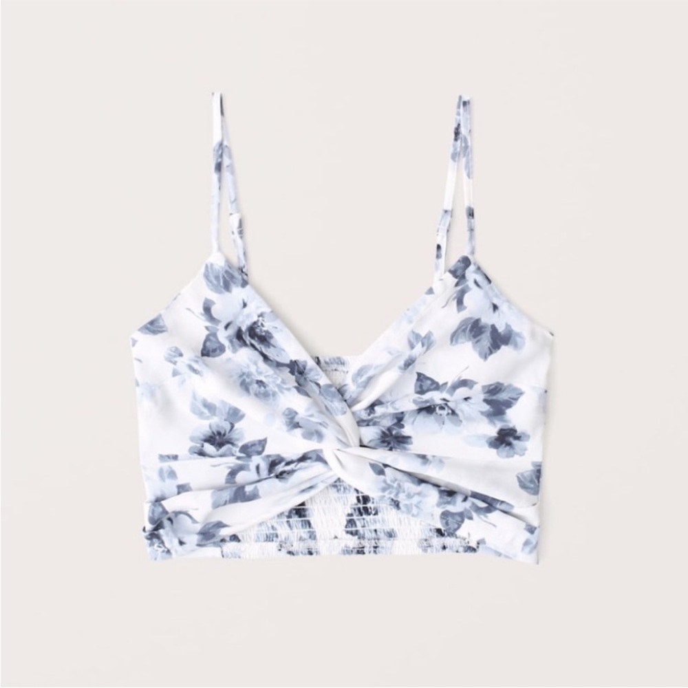 Abercrombie floral crop tank